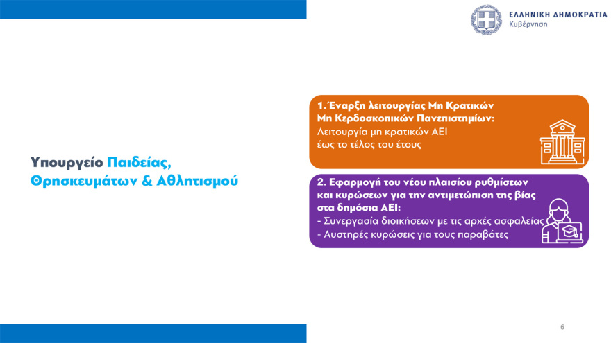 Μέτρα για μεσαία τάξη, μη κρατικά πανεπιστήμια – Οι 25 μεταρρυθμίσεις που έθεσε ο Μητσοτάκης και πρέπει να γίνουν έως το τέλος του έτους