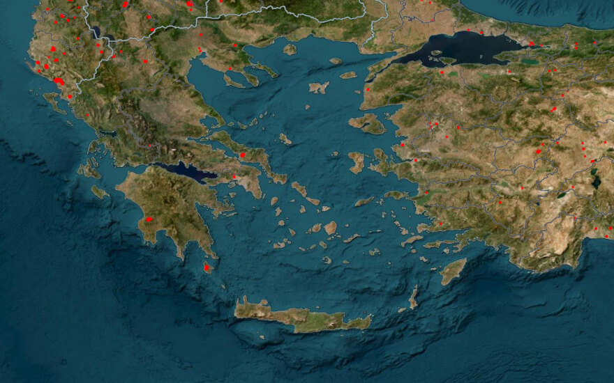 Καίγεται όλη η Μεσόγειος - Δείτε τον δορυφορικό χάρτη της NASA για τις φωτιές σε εξέλιξη
