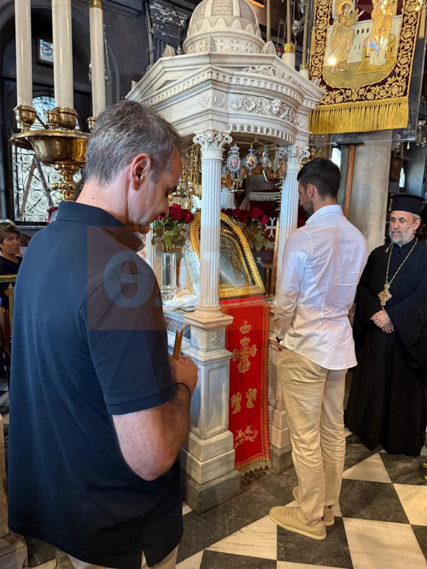 Kyriakos Mitsotakis: In Panagia of Tinos with Djokovic - they worshiped the image of Megalochari