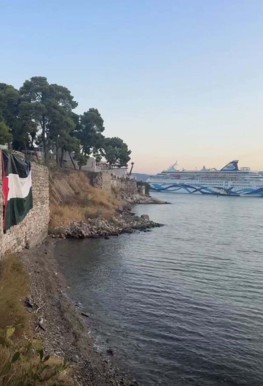 Βόλος: Διαδηλωτές υπέρ της Παλαιστίνης θέλησαν να εμποδίσουν την αποβίβαση Ισραηλινών τουριστών από κρουαζιερόπλοιο