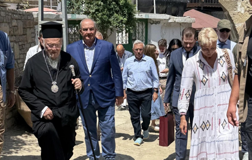 In Imbros Kostas Karamanlis - met with Ecumenical Patriarch Bartholomew