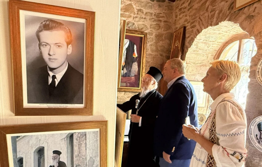 In Imbros Kostas Karamanlis - met with Ecumenical Patriarch Bartholomew