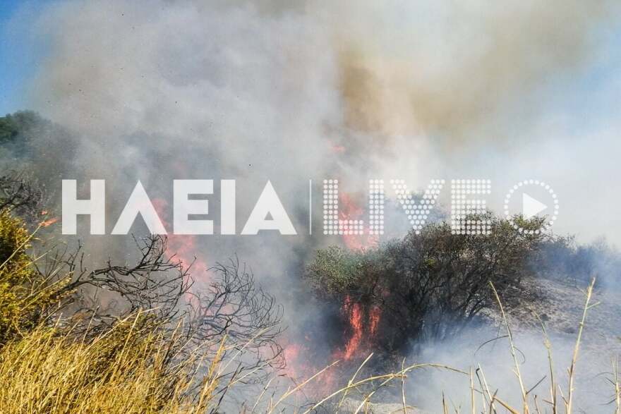 Μαίνεται η φωτιά στο Πηγάδι Ηλείας - Επιχειρούν 3 αεροσκάφη και 1 ελικόπτερο
