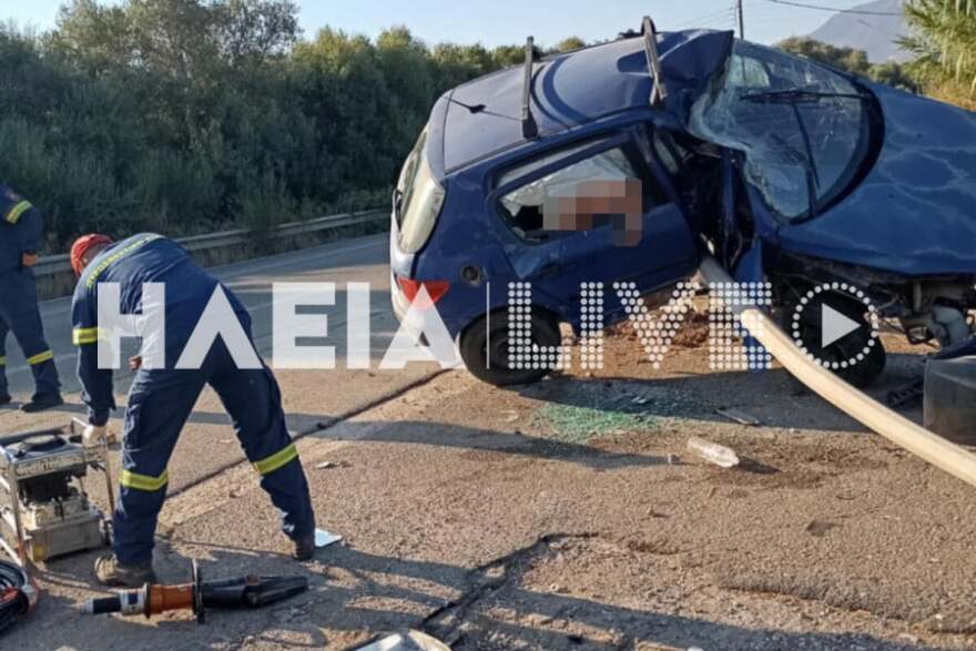 Νεκρός 75χρονος σε τροχαίο στην εθνική οδό Πύργου-Κυπαρισσίας: Το αυτοκίνητό του έπεσε σε κολώνα φωτισμού και «δίπλωσε», δείτε φωτογραφίες
