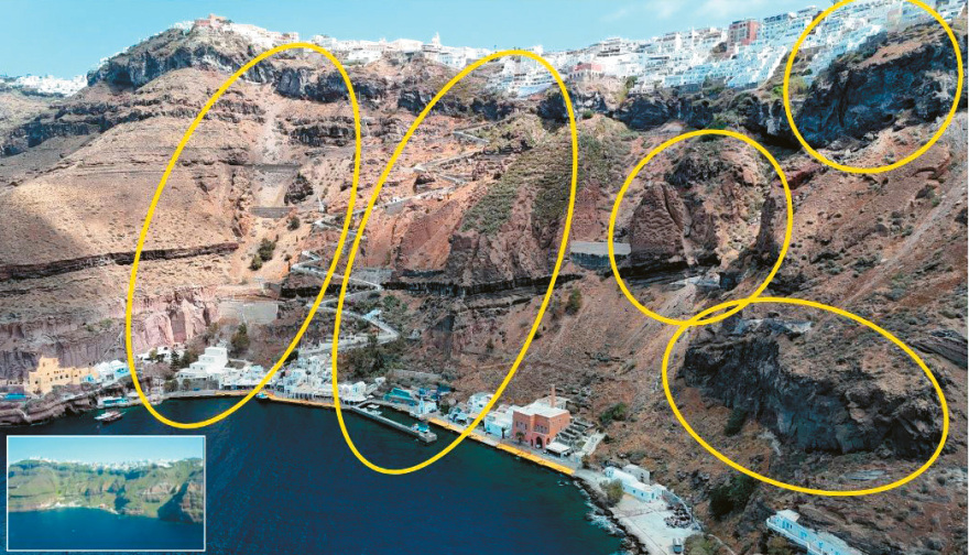 Πισίνες και μπετά βουλιάζουν την Καλντέρα στην Σαντορίνη - Δείτε φωτογραφίες