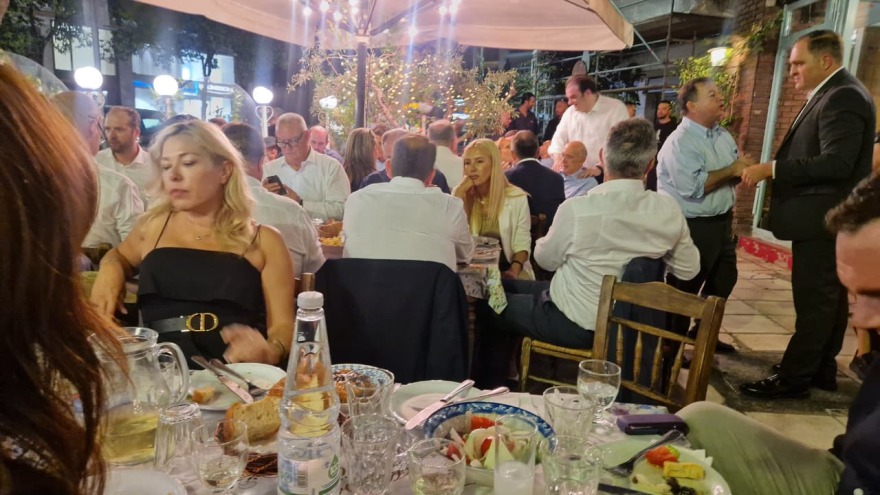 Dinner Pierrakakis and Financial Staff in Thessaloniki, present over 35 ND MPs from Northern Greece