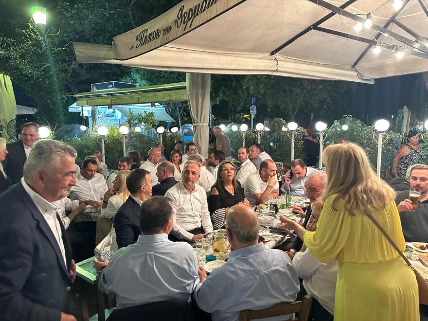 Dinner Pierrakakis and Financial Staff in Thessaloniki, present over 35 ND MPs from Northern Greece