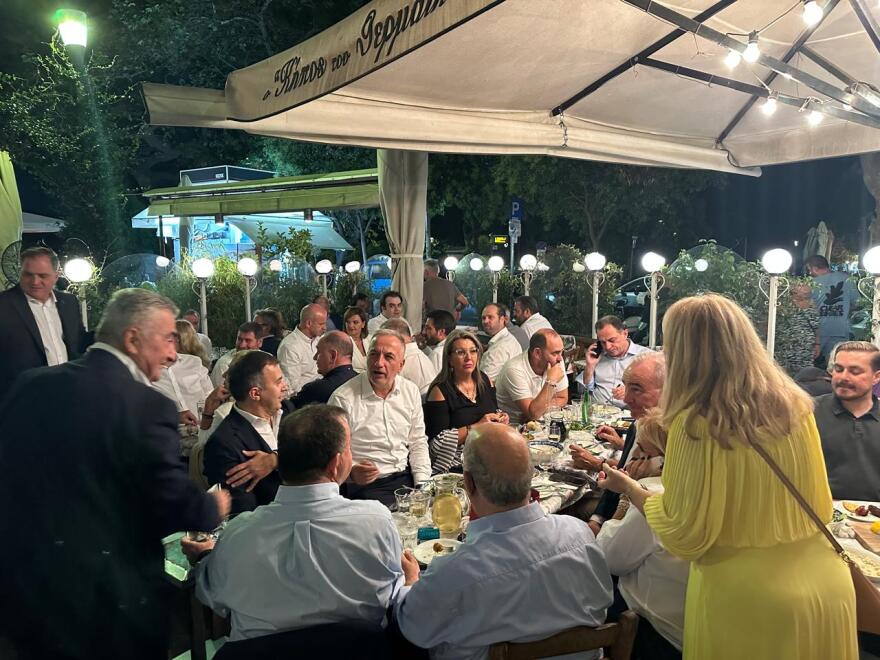 Dinner Pierrakakis and Financial Staff in Thessaloniki, present over 35 ND MPs from Northern Greece