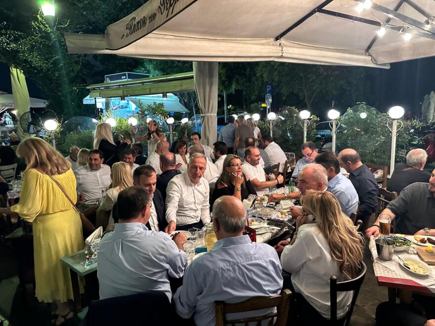 Dinner Pierrakakis and Financial Staff in Thessaloniki, present over 35 ND MPs from Northern Greece