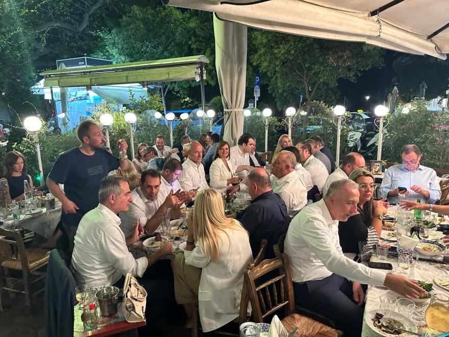 Dinner Pierrakakis and Financial Staff in Thessaloniki, present over 35 ND MPs from Northern Greece