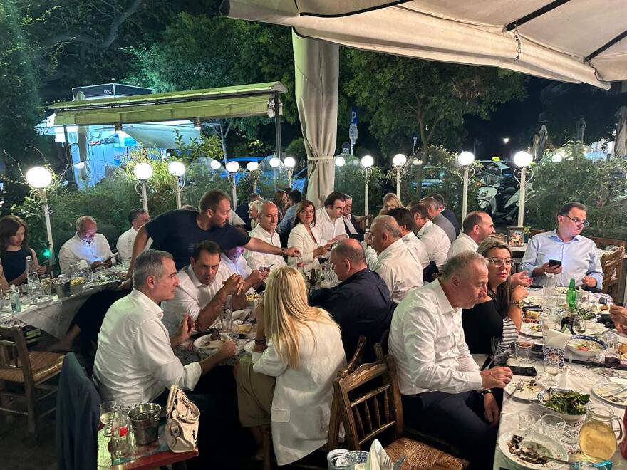 Dinner Pierrakakis and Financial Staff in Thessaloniki, present over 35 ND MPs from Northern Greece