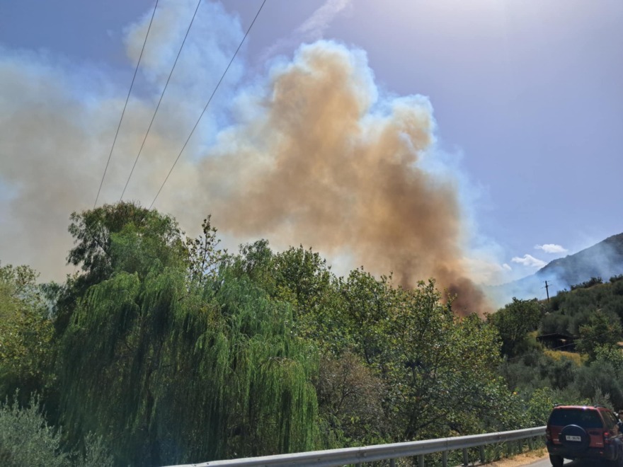 Καλύτερη η εικόνα της φωτιάς στο Άλσος Αχαΐας