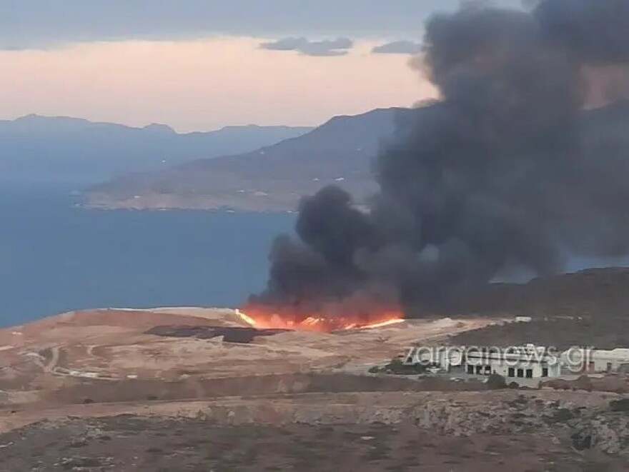 Φωτιά κοντά σε εργοστάσιο ανακύκλωσης στα Χανιά - Ισχυρές δυνάμεις στην περιοχή
