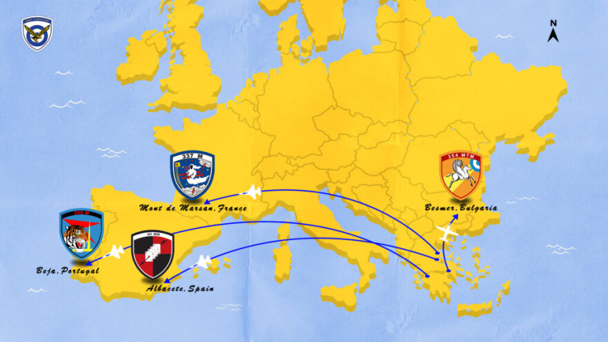 Σε 4 διεθνείς ασκήσεις συμμετέχει η ελληνική Πολεμική Αεροπορία - Δείτε χάρτη και φωτογραφίες