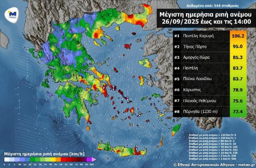 Καιρός: Επικίνδυνη κακοκαιρία από το απόγευμα προς τα δυτικά με βροχές και θυελλώδεις βοριάδες