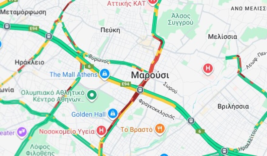 Τροχαίο στην κάθοδο της Λεωφόρου Κηφισίας στο Μαρούσι - Ένας τραυματίας