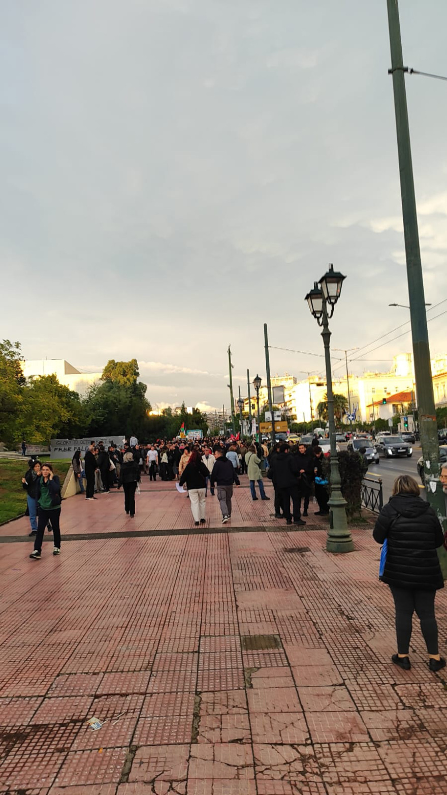 Συγκέντρωση διαμαρτυρίας για την Παλαιστίνη και τα εργασιακά πριν από την εκδήλωση του ΣΕΒ - Δείτε φωτογραφίες