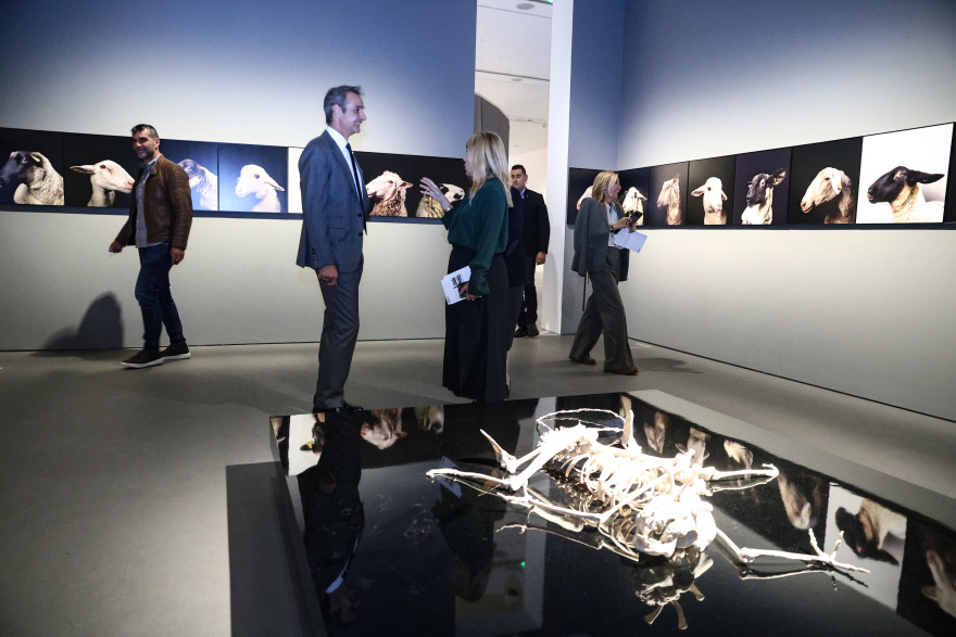 Kyriakou and Marevas Mitsotakis Visit to the National Museum of Contemporary Art - Photos