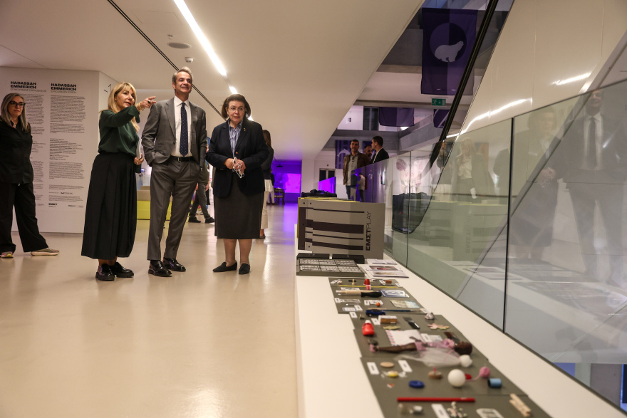 Kyriakou and Marevas Mitsotakis Visit to the National Museum of Contemporary Art - Photos