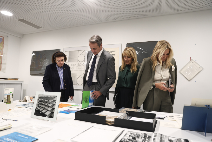 Kyriakou and Marevas Mitsotakis Visit to the National Museum of Contemporary Art - Photos