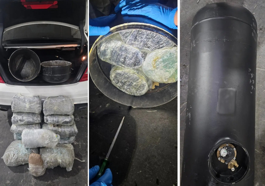 41χρονος προσπάθησε να περάσει 23 κιλά κάνναβης από την Αλβανία - Τα είχε κρύψει στο ντεπόζιτο υγραερίου