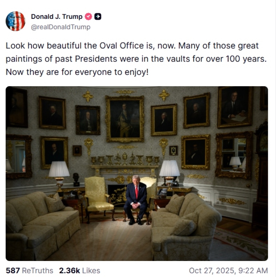 Ντόναλντ Τραμπ: Μετά τις μπουλντόζες στην Ανατολική Πτέρυγα, κάνει αλλαγές και στο οβάλ γραφείο 