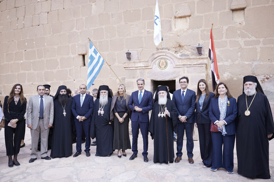 Ο Μητσοτάκης στην ενθρόνιση του νέου Αρχιεπισκόπου Σινά, κ. Συμεών - «Εθνικό καθήκον μας το ενδιαφέρον για τη Μονή»