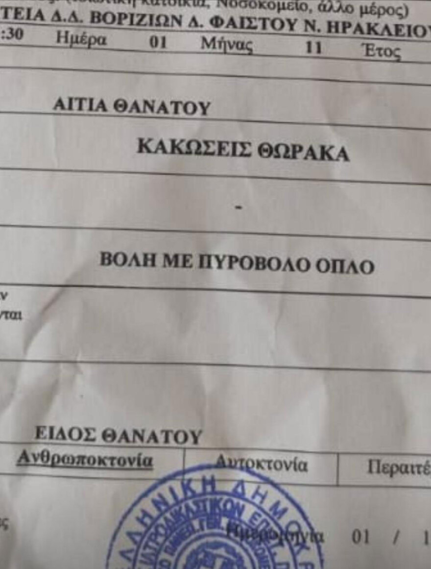 Βορίζια: Από πυροβολισμό και όχι από ανακοπή πέθανε η 56χρονη, σύμφωνα με την ιατροδικαστική έκθεση