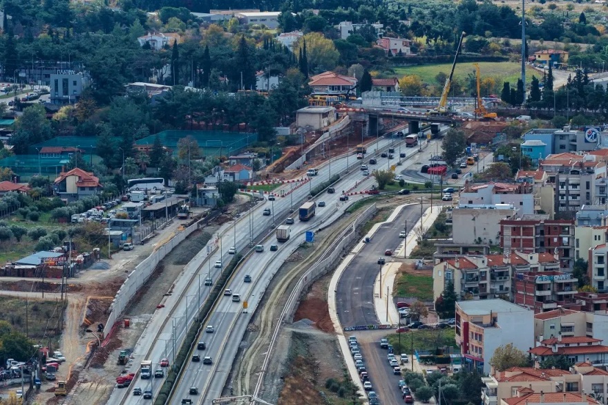 Η εξέλιξη των έργων του Flyover στη Θεσσαλονίκη μέσα από αεροφωτογραφίες
