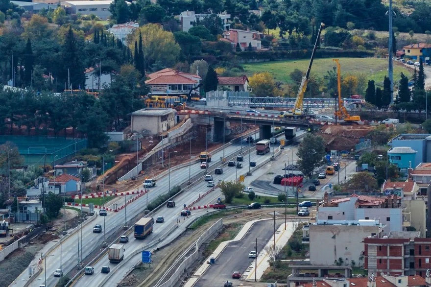 Η εξέλιξη των έργων του Flyover στη Θεσσαλονίκη μέσα από αεροφωτογραφίες