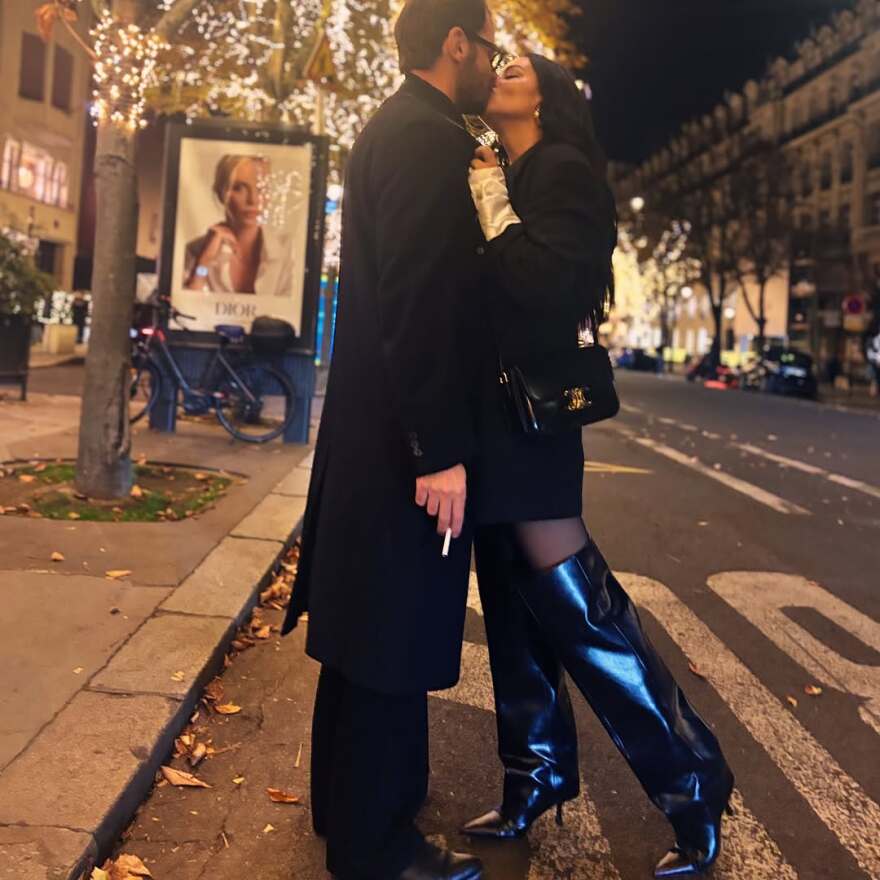 Ζενεβιέβ Μαζαρί: Τα φιλιά με τον σύζυγό της στο Παρίσι - Δείτε φωτογραφίες