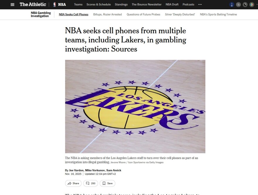 Παράνομος στοιχηματισμός στο NBA: Στο μικροσκόπιο των ερευνών και συνεργάτες του ΛεΜπρον Τζέιμς που είναι στελέχη των Λέικερς