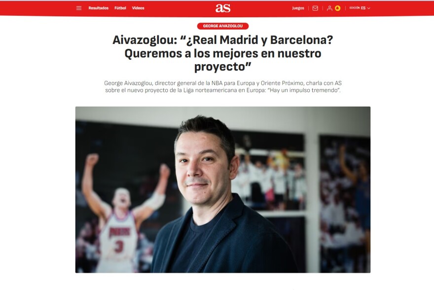 Γιώργος Αϊβάζογλου: «Ρεάλ και Μπαρτσελόνα στο NBA Europe; Εμείς θέλουμε τους κορυφαίους συλλόγους στο νέο πρότζεκτ»