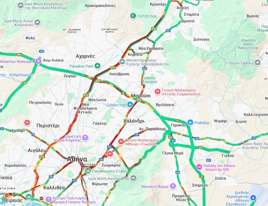 Μποτιλιαρισμένος ο Κηφισός και το κέντρο της Αθήνας λόγω της στάσης εργασίας της ΣΤΑΣΥ 