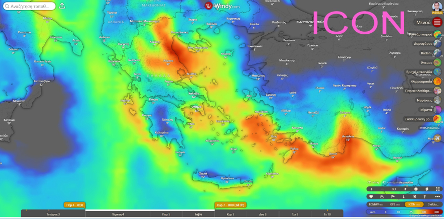 Χάρτης δείχνει πώς θα κινηθεί η κακοκαιρία με τις ισχυρές καταιγίδες, οι 8 περιοχές που είναι σε κόκκινο συναγερμό