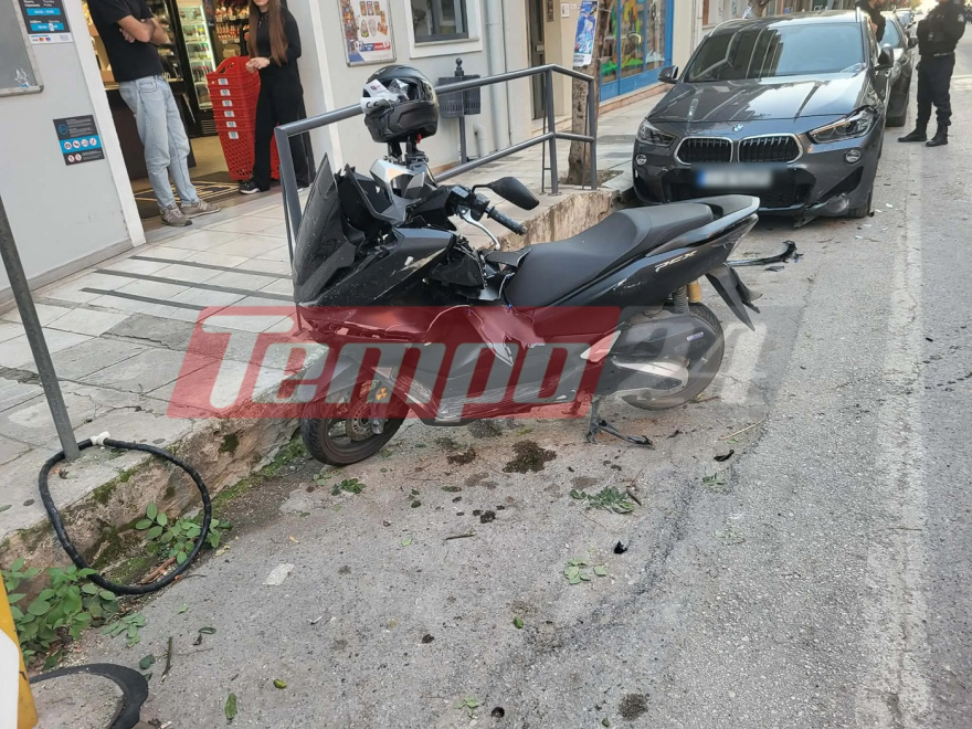 Ένας τραυματίας έπειτα από σύγκρουση δύο μηχανών στην Πάτρα, δείτε φωτογραφίες