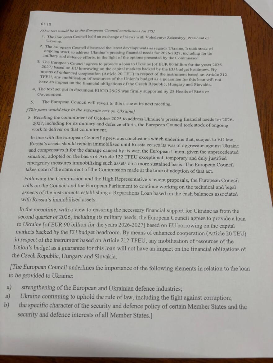 ΕΕ: Επιτεύχθηκε συμφωνία για τη χρηματοδότηση της Ουκρανίας, κοινός δανεισμός 90 δισ. ευρώ, «ήταν η ενδεδειγμένη λύση» λέει ο Μητσοτάκης ΕΕ: Επιτεύχθηκε συμφωνία για τη χρηματοδότηση της Ουκρανίας, κοινός δανεισμός 90 δισ. ευρώ, «ήταν η ενδεδειγμένη λύση» λέει ο Μητσοτάκης