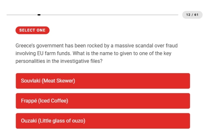 Frappe, souvlaki or ouzaki; Το κουίζ γνώσεων του Politico ασχολήθηκε και με τον ΟΠΕΚΕΠΕ