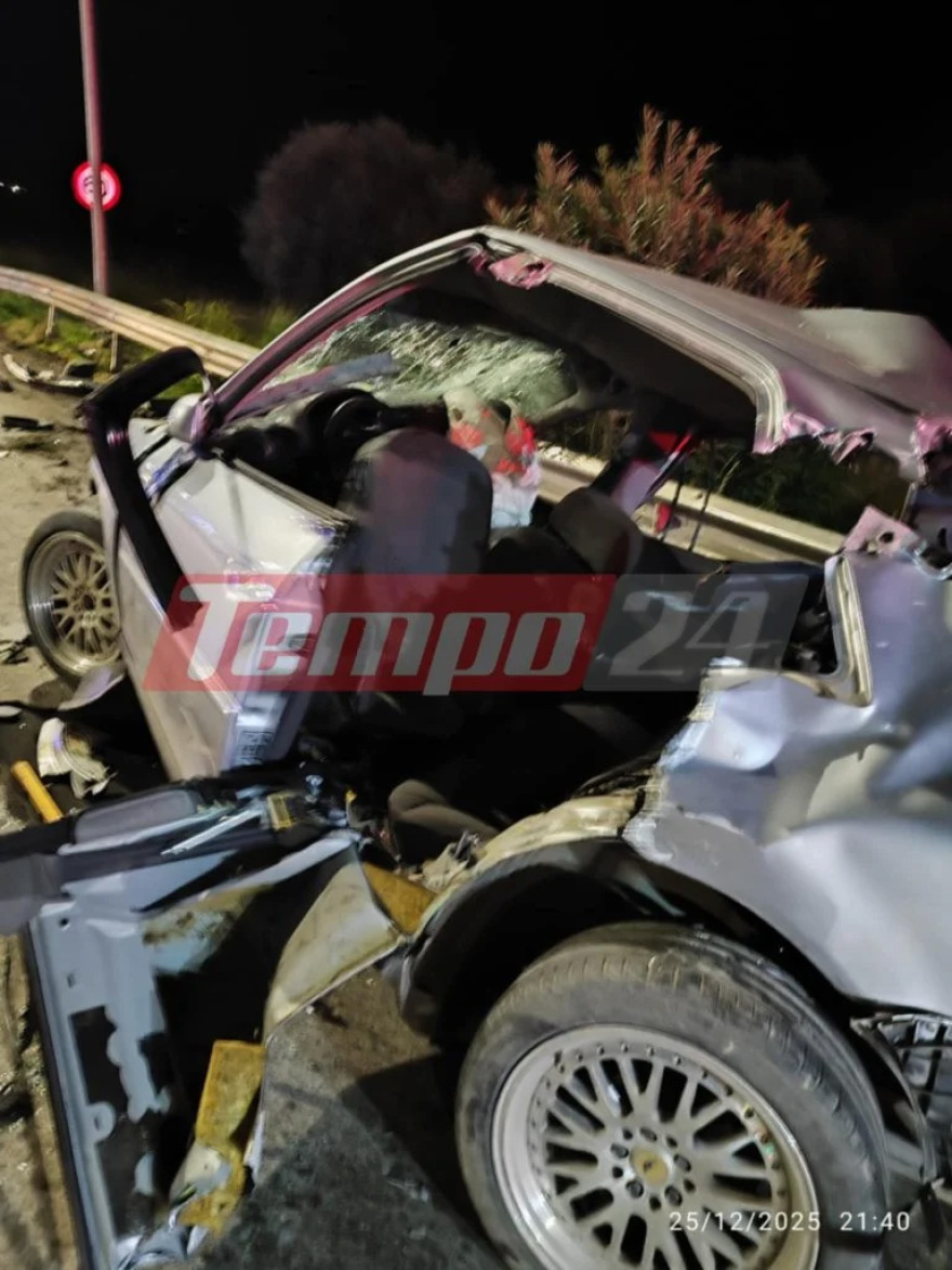 Τραγωδία στην παλαιά εθνική οδό Πατρών - Πύργου: Ένας νεκρός και δύο σοβαρά τραυματίες έπειτα από σύγκρουση δύο ΙΧ