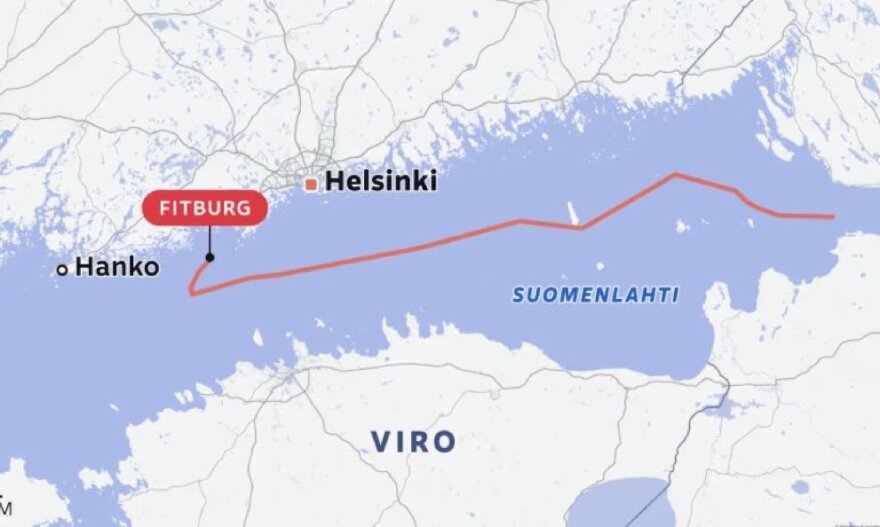 Βαλτική: Από τη Ρωσία είχε ξεκινήσει το πλοίο που δεσμεύτηκε για τη δολιοφθορά σε καλώδιο που συνδέει Φινλανδία - Εσθονία