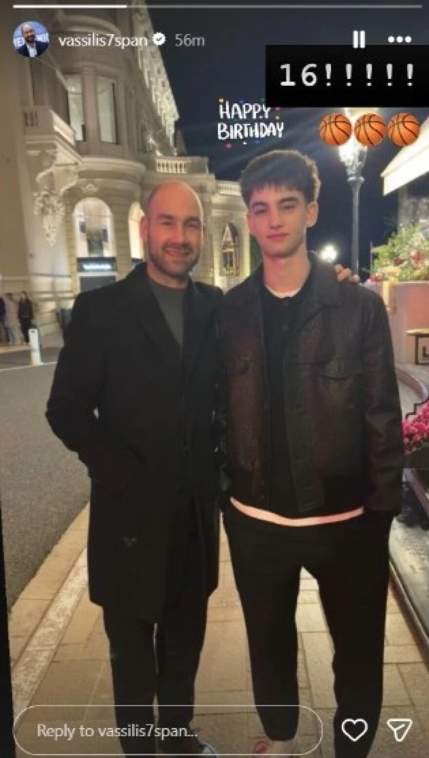 Ο γιος του Βασίλη Σπανούλη, Θανάσης έγινε 16 και πέρασε τον πατέρα του στο ύψος