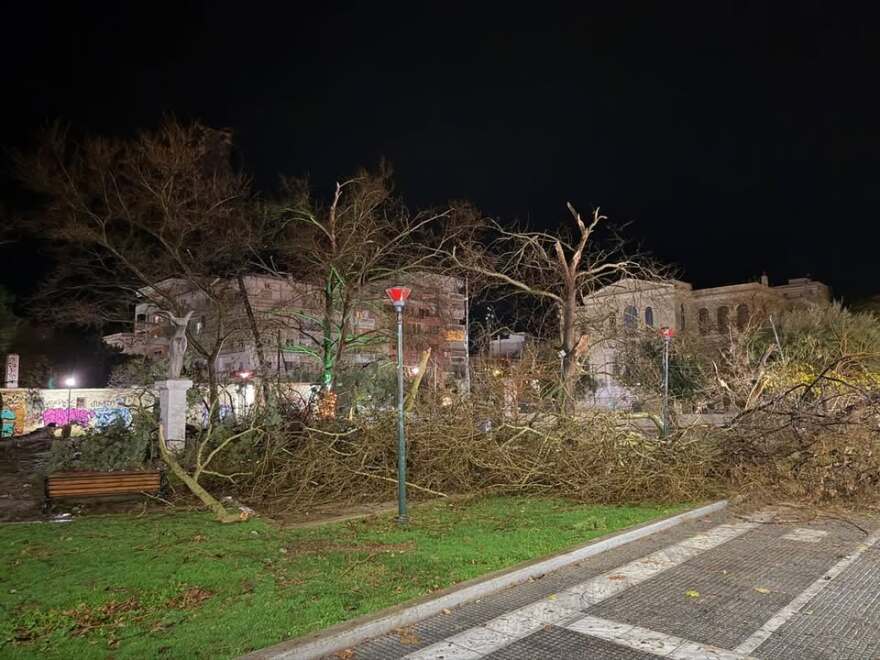Μεγάλες ζημιές στην Αλεξανδρούπολη: Άνεμοι με ριπές 140 χιλιομέτρων χτύπησαν την πόλη, δείτε βίντεο