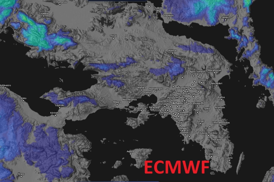 Καλλιάνος: Δεν είναι ξεκάθαρο ότι θα χιονίσει στην Αττική, δείτε χάρτες από 4 προγνωστικά μοντέλα
