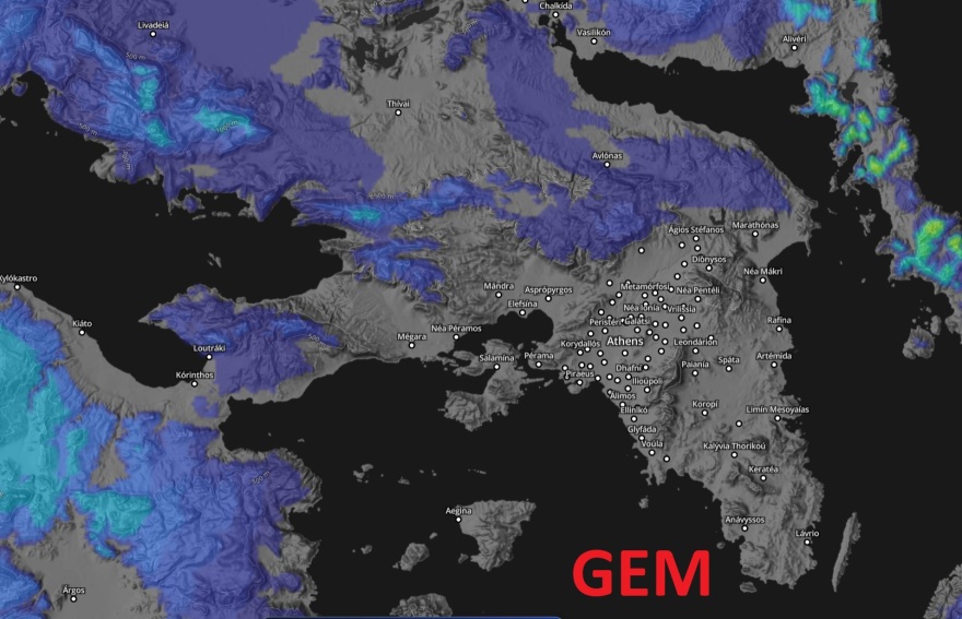 Καλλιάνος: Δεν είναι ξεκάθαρο ότι θα χιονίσει στην Αττική, δείτε χάρτες από 4 προγνωστικά μοντέλα
