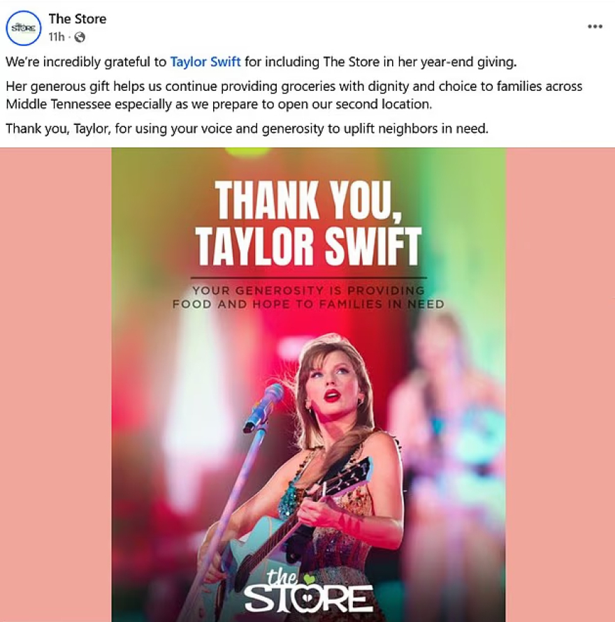 Η Τέιλορ Σουίφτ έκανε δωρεά σε κοινωνικό παντοπωλείο στο Τενεσί