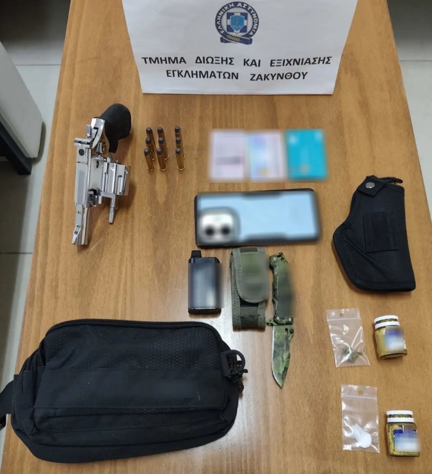 Δυο συλλήψεις για εκβίαση, απειλή, εξύβριση, όπλα και ναρκωτικά στην Ζάκυνθο
