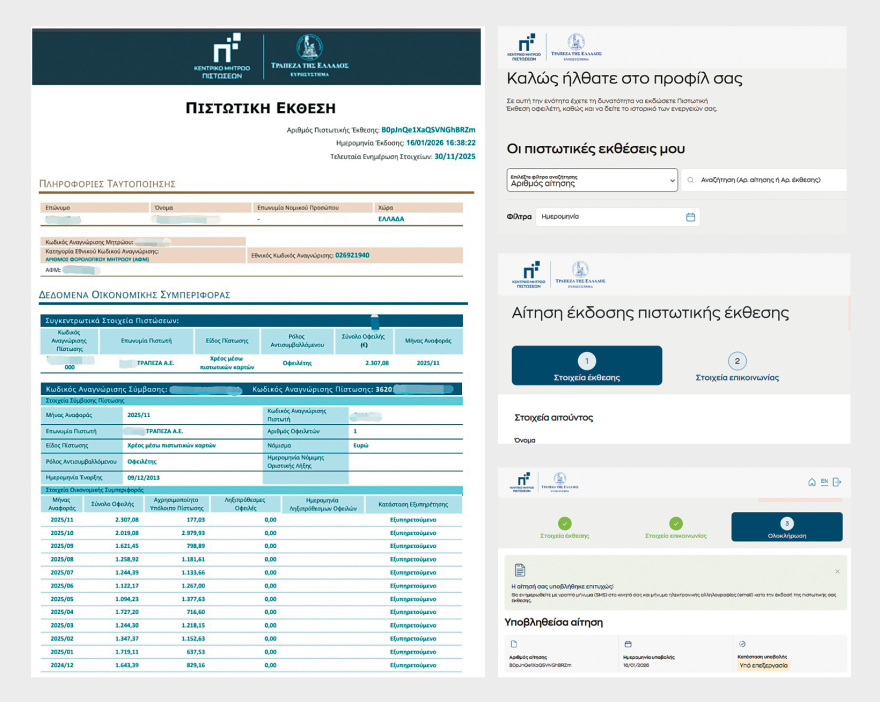 Δάνεια, χρέη και ιστορικό κακοπληρωτών με ένα κλικ - Μπήκε σε λειτουργία το Κεντρικό Μητρώο Πιστώσεων 