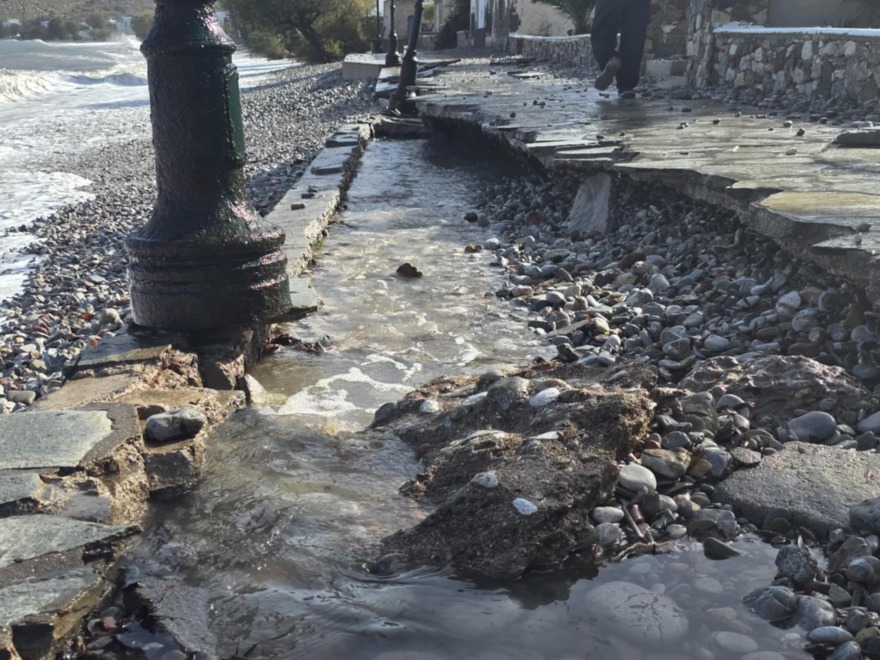 Σε κατάσταση έκτακτης ανάγκης η Τήλος, καταστροφές από την κακοκαιρία, δείτε φωτογραφίες