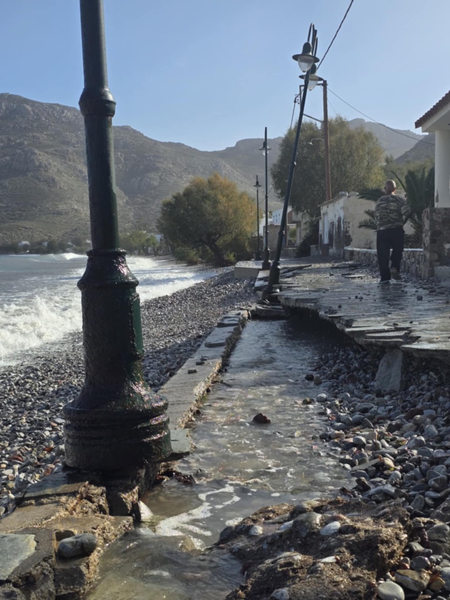 Σε κατάσταση έκτακτης ανάγκης η Τήλος, καταστροφές από την κακοκαιρία, δείτε φωτογραφίες
