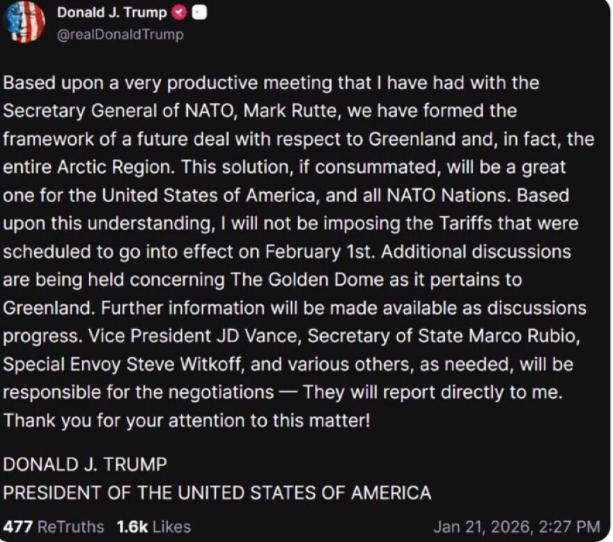 Τι σημαίνει το «πλαίσιο συμφωνίας» που ανακοίνωσε ο Τραμπ για τη Γροιλανδία: Ασφάλεια, ορυκτά και Χρυσός Θόλος